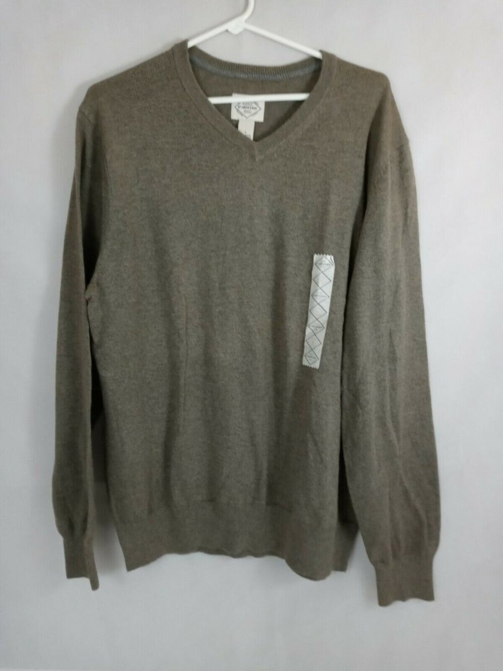 NWT St. John's Bay Women's Dark Camel Heather Long Sleeve Shirt Size Large